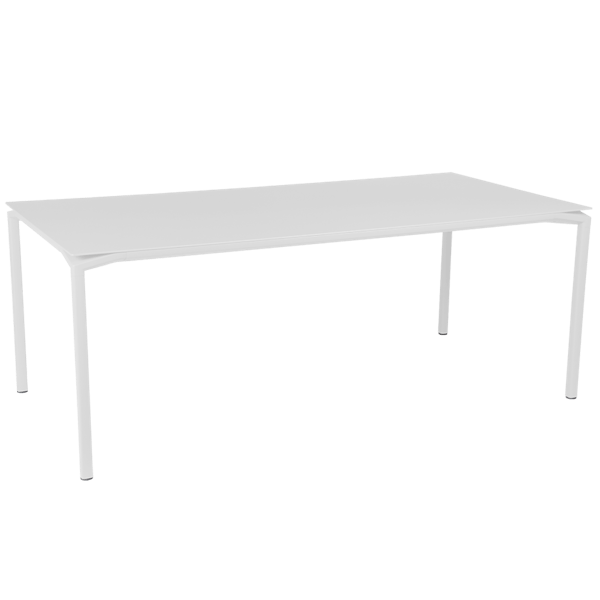Calvi Aluminium Outdoor Dining Table 195 x 95cm By Fermob in Cotton White