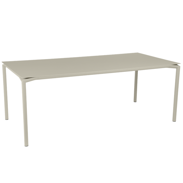 Calvi Aluminium Outdoor Dining Table 195 x 95cm By Fermob in Clay Grey