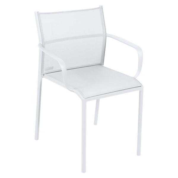 Cadiz Outdoor Dining Armchair By Fermob in Cotton White