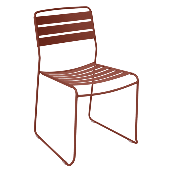 Surprising Outdoor Dining Chair By Fermob in Red Ochre