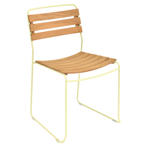 Fermob Surprising Chair - Teak in Frosted Lemon
