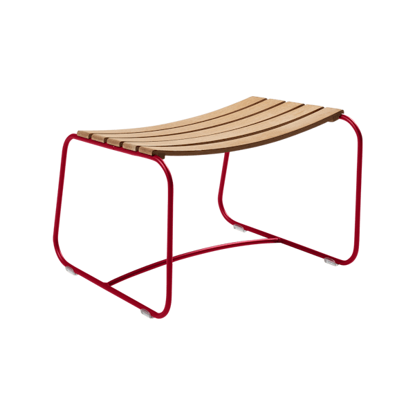 Surprising Outdoor Casual Footrest - Teak Slats By Fermob in Chilli
