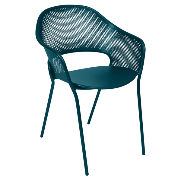 Kate Outdoor Dining Armchair By Fermob in Acapulco Blue