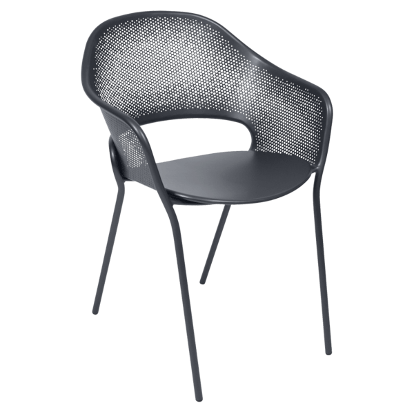 Kate Outdoor Dining Armchair By Fermob in Anthracite