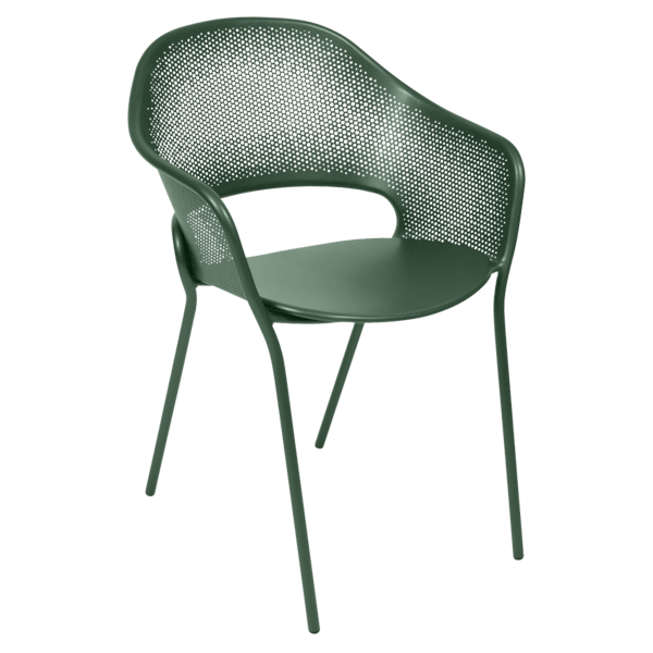 Kate Outdoor Dining Armchair By Fermob in Cedar Green