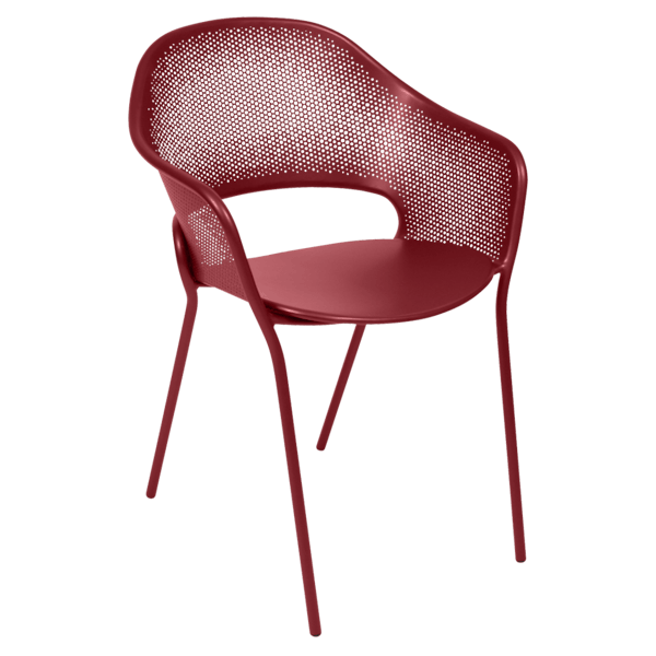 Kate Outdoor Dining Armchair By Fermob in Chilli