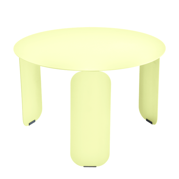 Bebop Low Table Round 60cm By Fermob in Frosted Lemon
