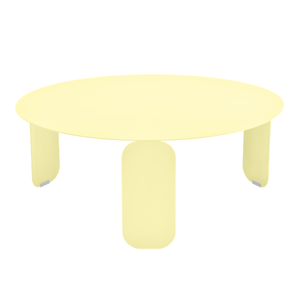 Bebop Low Table Round 80cm By Fermob in Frosted Lemon