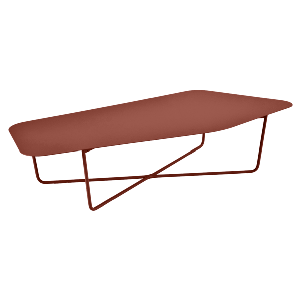 Ultrasofa Outdoor Coffee Low Table By Fermob in Red Ochre