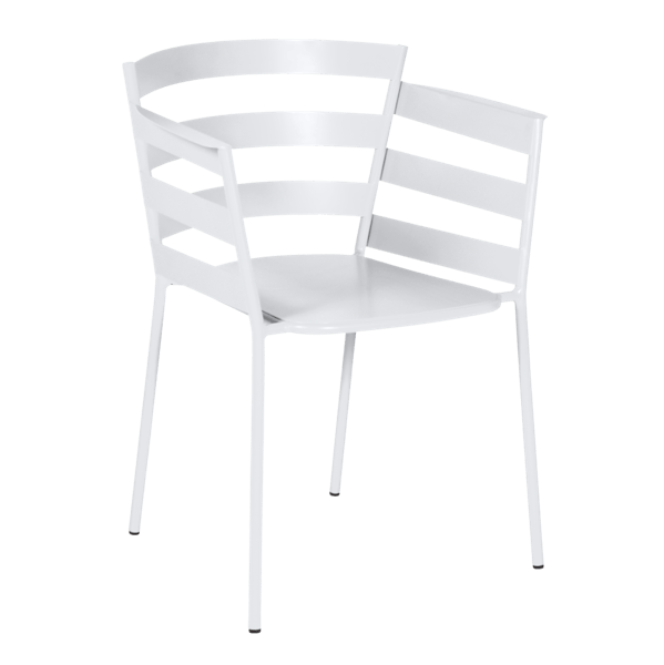 Rythmic Outdoor Dining Armchair By Fermob in Cotton White