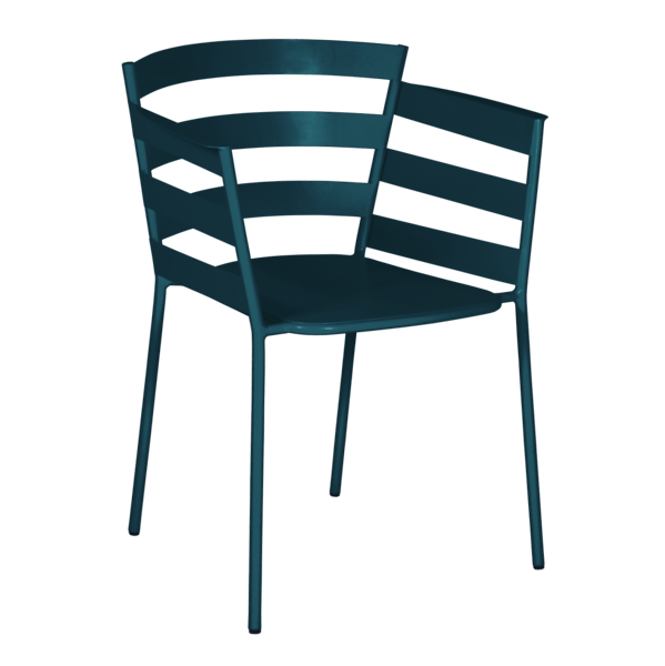 Rythmic Outdoor Dining Armchair By Fermob in Acapulco Blue