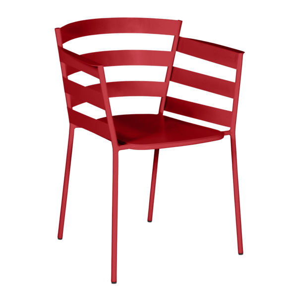 Rythmic Outdoor Dining Armchair By Fermob in Poppy