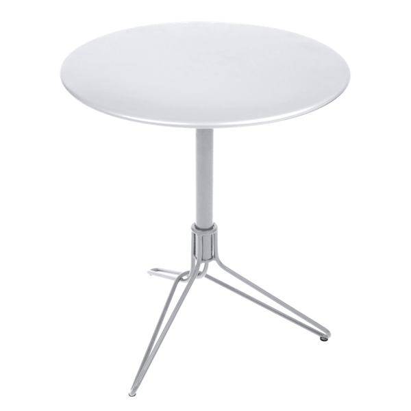Flower Pedestal Outdoor Table Round 67cm By Fermob in Cotton White