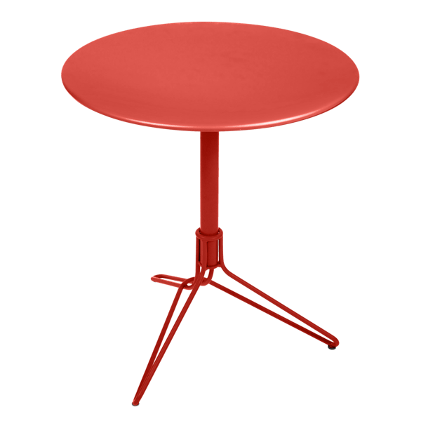 Flower Pedestal Outdoor Table Round 67cm By Fermob in Capucine